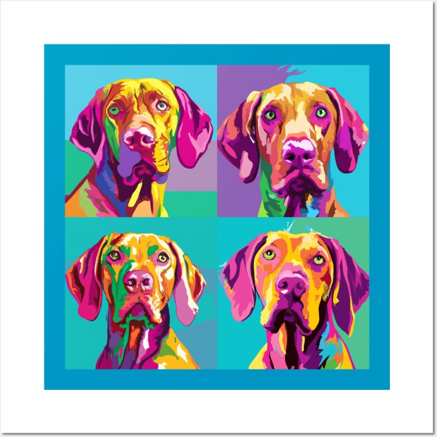 Vizsla Pop Art - Dog Lover Gifts Wall Art by PawPopArt